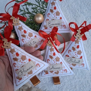 Egyedi Névre szóló-NÉVVEL- filc karácsonyfa dísz szett (5 db) - karácsony - karácsonyi lakásdekoráció - karácsonyfadíszek - Meska.hu