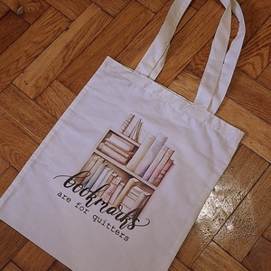 Könyvmolyoknak vászon szatyor-Bookmarks are for quitters... - Meska.hu