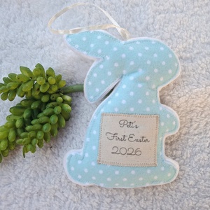 Egyedi Névre szóló-Első Húsvét 2026- filc karácsonyfa dísz, Ünnepi díszek, dekorációk, Húsvéti díszek és dekorációk, Húsvéti tojásfadíszek, Varrás, MESKA