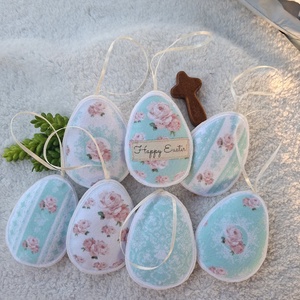 Filc Húsvéti tojás dísz szett (7 db), Ünnepi díszek, dekorációk, Húsvéti díszek és dekorációk, Húsvéti tojásfadíszek, Varrás, MESKA