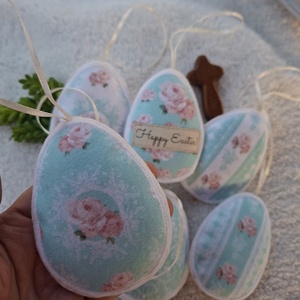 Filc Húsvéti tojás dísz szett (7 db) - ünnepi díszek, dekorációk - húsvéti díszek és dekorációk - húsvéti tojásfadíszek - Meska.hu