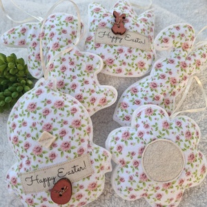  Filc Húsvéti dísz szett ( 5db)- Happy Easter!-rózsás - Meska.hu