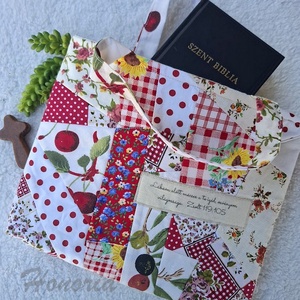 Bibliatartó/könyvborító - Igés felirattal-SAJÁT IGÉVEL IS-pachwork - Meska.hu