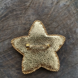 Arany nagy csillag bross - ékszer - kitűző és bross - Meska.hu