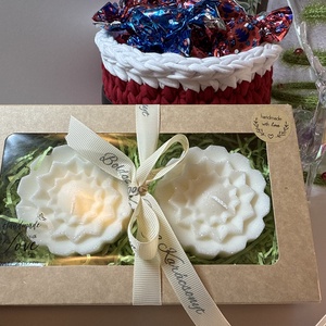 2 db-os karácsonyi gyertya csomag - karácsony - karácsonyi lakásdekoráció - karácsonyi illatgyertya, mécses - Meska.hu