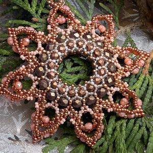 Gyöngyös karácsonyfa dísz  - karácsony - karácsonyi lakásdekoráció - karácsonyfadíszek - Meska.hu