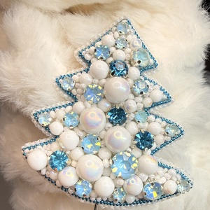 Karácsonyfa bross - ékszer - kitűző és bross - Meska.hu