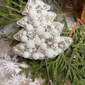 Karácsonyfa bross - Meska.hu