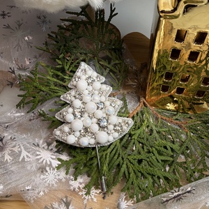 Karácsonyfa bross - ékszer - kitűző és bross - Meska.hu