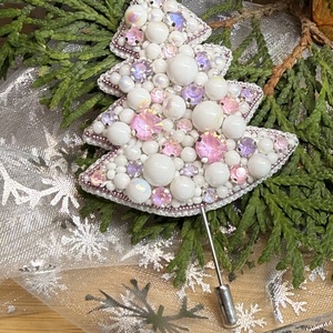 Karácsonyfa bross - ékszer - kitűző és bross - Meska.hu