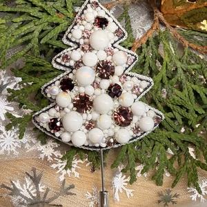 Karácsonyfa bross - ékszer - kitűző és bross - Meska.hu