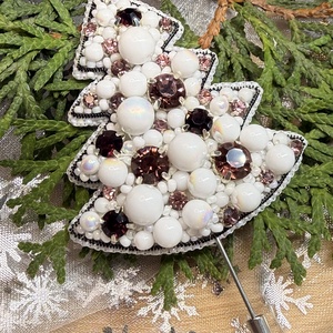 Karácsonyfa bross - Meska.hu