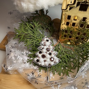 Karácsonyfa bross - ékszer - kitűző és bross - Meska.hu