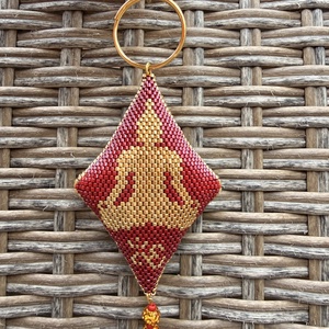 Buddhás kulcstartó, dísz, Táska & Tok, Kulcstartó & Táskadísz, Kulcstartó, Ékszerkészítés, Gyöngyfűzés, gyöngyhímzés, MESKA