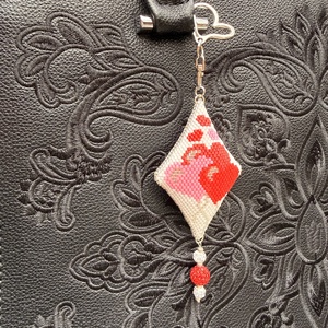 Szíves kulcstartó, dísz - táska & tok - kulcstartó & táskadísz - kulcstartó - Meska.hu