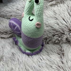 Horgolt házas csigabiga  - játék & sport - plüssállat & játékfigura - csiga - Meska.hu