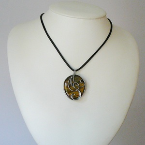 Tigrisszem medál  - ékszer - nyaklánc - medál - Meska.hu