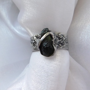 Moldavit gyűrű - ékszer - gyűrű - szoliter gyűrű - Meska.hu