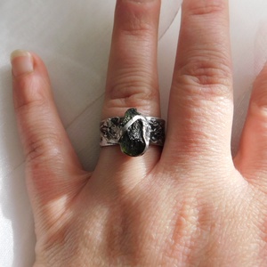 Moldavit gyűrű - ékszer - gyűrű - szoliter gyűrű - Meska.hu