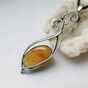 Citrin medál - ékszer - nyaklánc - medálos nyaklánc - Meska.hu