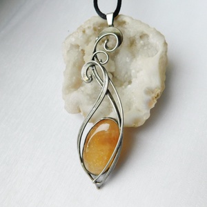 Citrin medál - ékszer - nyaklánc - medálos nyaklánc - Meska.hu