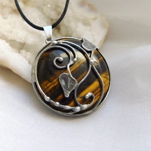 Tigrisszem medál  - ékszer - nyaklánc - medál - Meska.hu