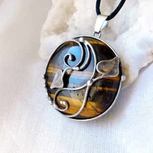 Tigrisszem medál  - ékszer - nyaklánc - medál - Meska.hu