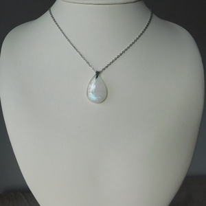 Szivárvány holdkő nyaklánc - ékszer - nyaklánc - medál - Meska.hu