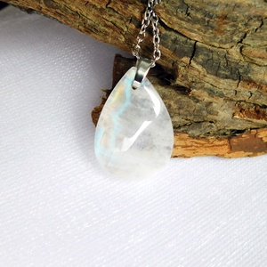 Szivárvány holdkő nyaklánc - ékszer - nyaklánc - medál - Meska.hu