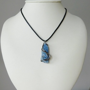 Nyers kianit medál - ékszer - nyaklánc - hosszú nyaklánc - Meska.hu