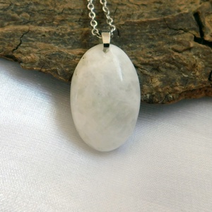 Szivárvány holdkő nyaklánc - ékszer - nyaklánc - medál - Meska.hu