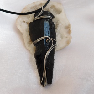 Obszidián nyílhegy medál - ékszer - nyaklánc - medál - Meska.hu