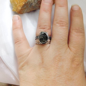 Moldavit gyűrű - ékszer - gyűrű - szoliter gyűrű - Meska.hu