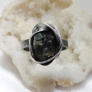 Moldavit gyűrű - ékszer - gyűrű - szoliter gyűrű - Meska.hu