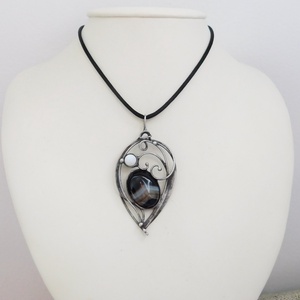 FOGLALVA! Ónix medál  - ékszer - nyaklánc - medál - Meska.hu