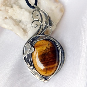 Tigrisszem medál  - ékszer - nyaklánc - medál - Meska.hu