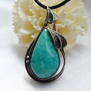 Amazonit medál - ékszer - nyaklánc - medálos nyaklánc - Meska.hu