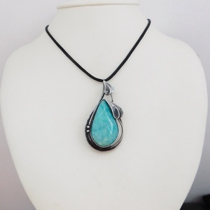 Amazonit medál - ékszer - nyaklánc - medálos nyaklánc - Meska.hu