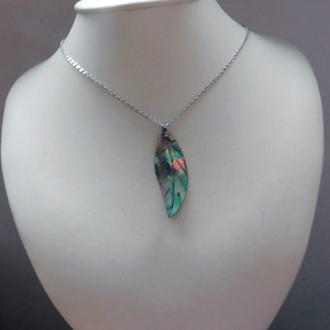 Abalone (paua)kagyló gyöngyház medál  - ékszer - nyaklánc - medálos nyaklánc - Meska.hu