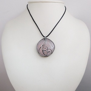 Rózsakvarc medál  - ékszer - nyaklánc - medál - Meska.hu