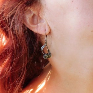 Labradorit fülbevaló - ékszer - fülbevaló - lógó fülbevaló - Meska.hu