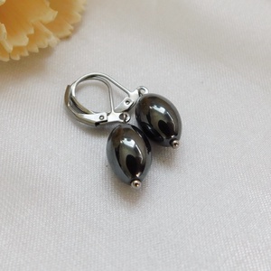 Hematit fülbevaló - ékszer - fülbevaló - lógó fülbevaló - Meska.hu