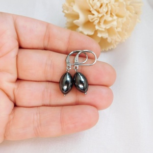 Hematit fülbevaló - ékszer - fülbevaló - lógó fülbevaló - Meska.hu
