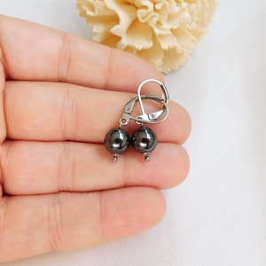 Hematit fülbevaló - ékszer - fülbevaló - lógó fülbevaló - Meska.hu