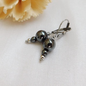 Hematit fülbevaló, Ékszer, Fülbevaló, Lógó fülbevaló, Ékszerkészítés, Ötvös, MESKA