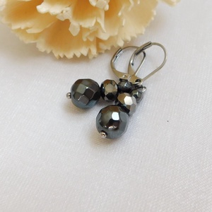 Hematit fülbevaló, Ékszer, Fülbevaló, Lógó fülbevaló, Ékszerkészítés, Ötvös, MESKA