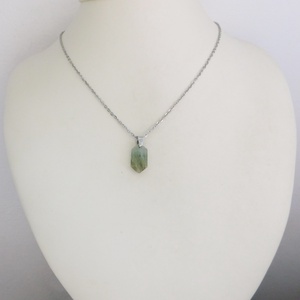 Akvamarin medál acél láncon - ékszer - nyaklánc - medálos nyaklánc - Meska.hu