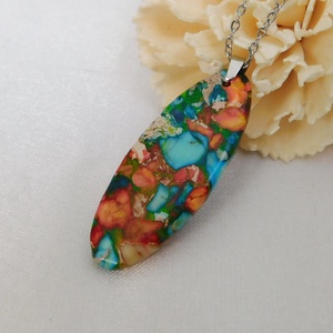 Variszcit medál , Ékszer, Nyaklánc, Medálos nyaklánc, Ékszerkészítés, MESKA