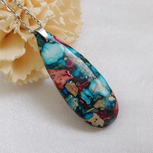 Variszcit medál , Ékszer, Nyaklánc, Medálos nyaklánc, Ékszerkészítés, MESKA