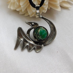 Variszcit sárkány medál - ékszer - nyaklánc - medálos nyaklánc - Meska.hu